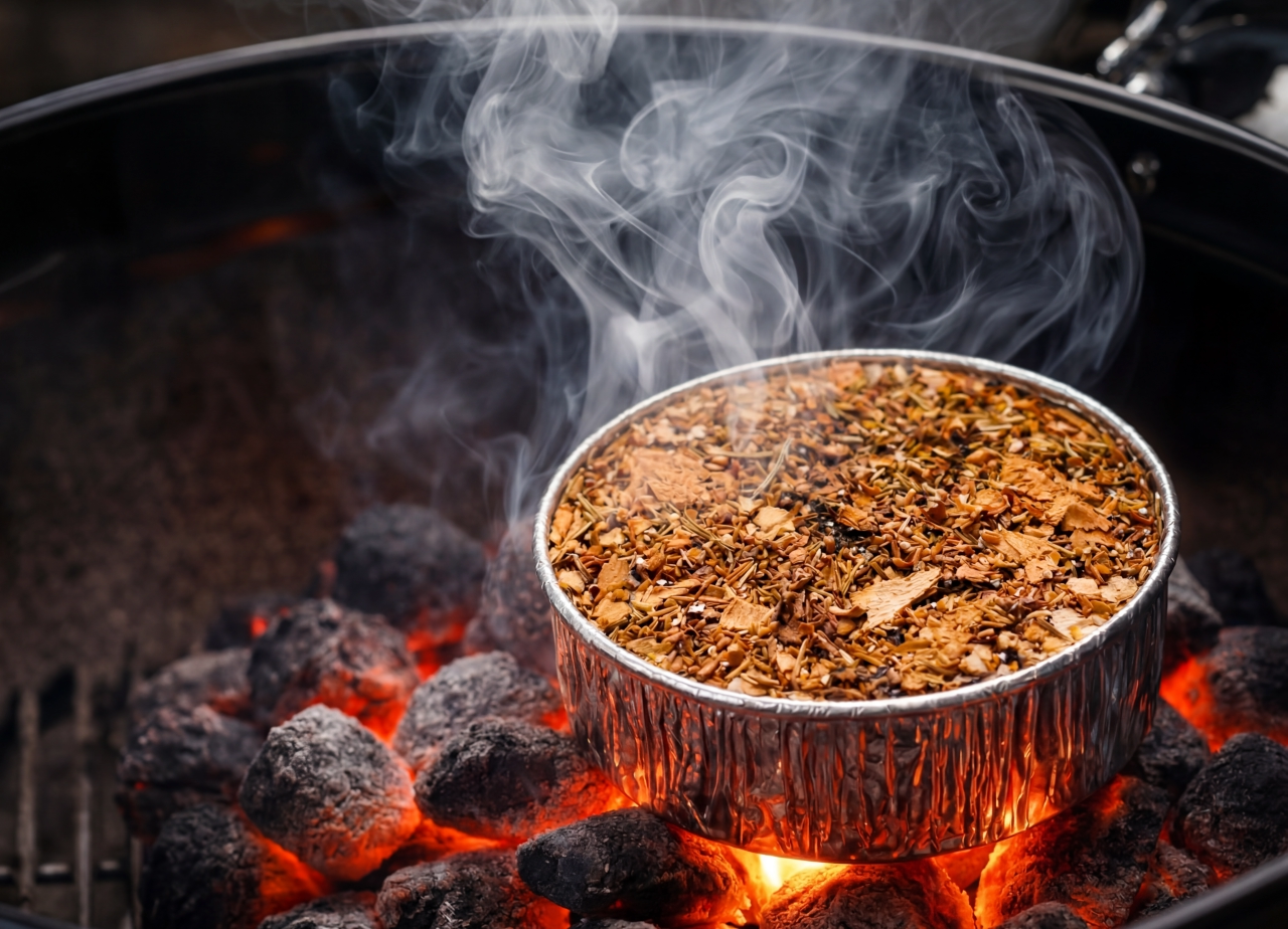 Braai Essence unit on coals